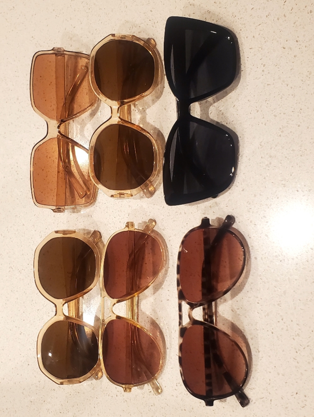 Women’s Fashion Sunglasses - Amber & Black Mix
